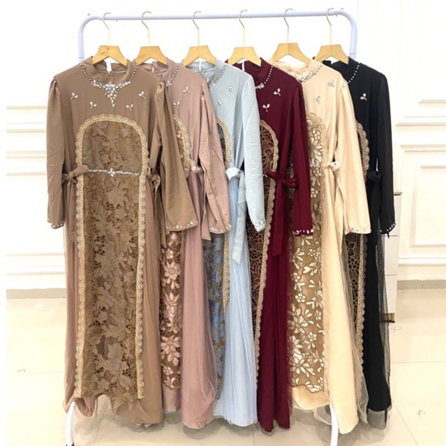 DRES BRUKAT PAYET 137 || TERUSAN DRES BRUKAT TERBARU KEKINIAN || DRES BRUKAT PAYET VIRAL || OOTD LEB