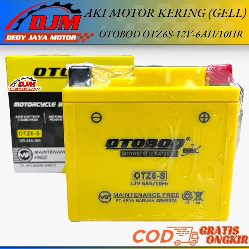 Aki Motor Kering Vario 125 Vario 150 Satria Fu 150 GSX 150 Satria Fu Injeksi CB 150R OTOBOD OTZ6S-12