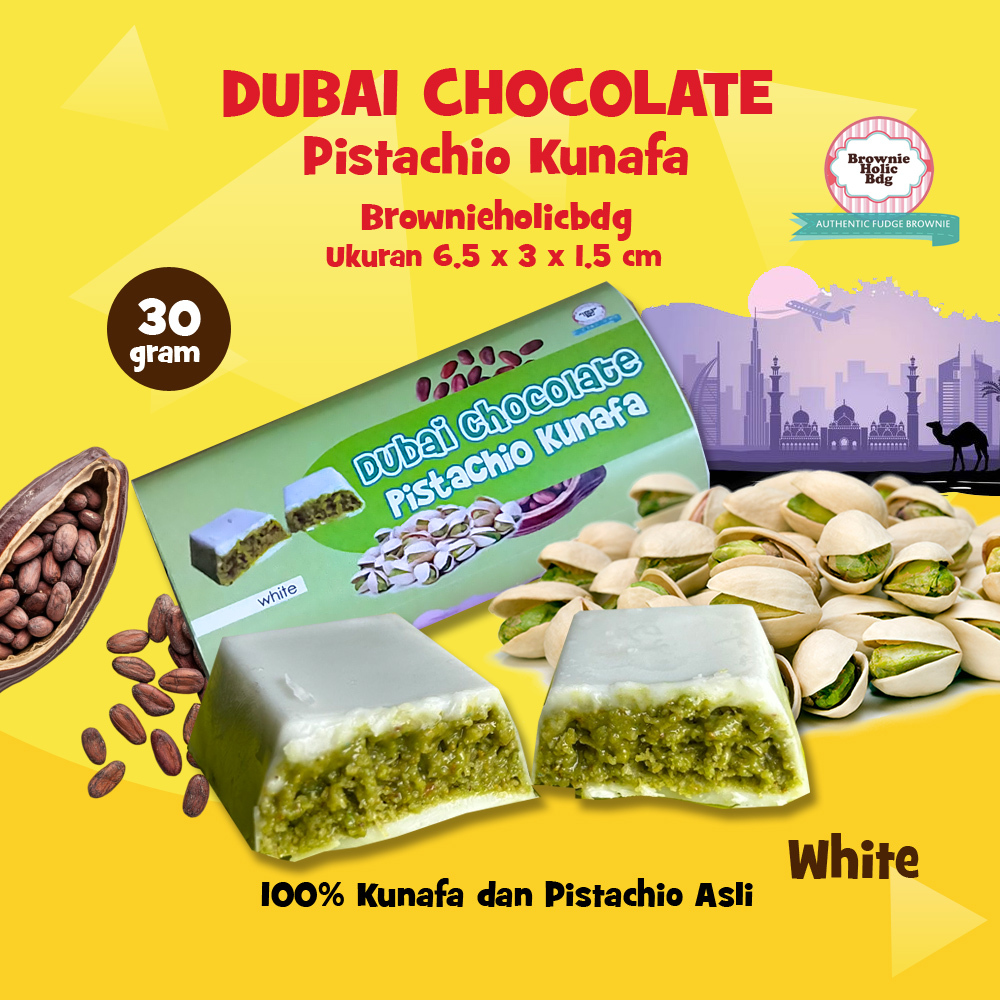

Brownieholicbdg Coklat Dubai Pistachio Kunafa Mini 30 gram