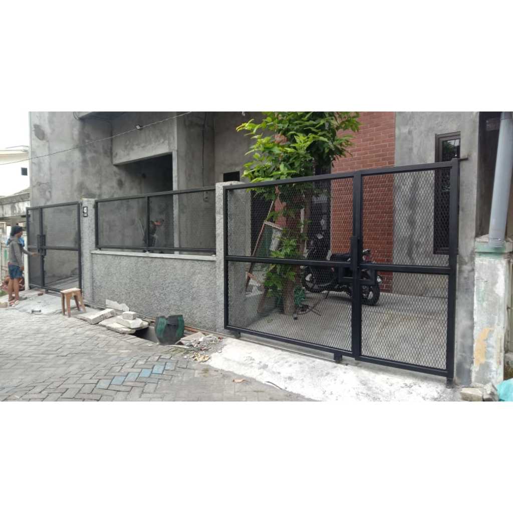 Pagar rumah industrial expanded sidoarjo