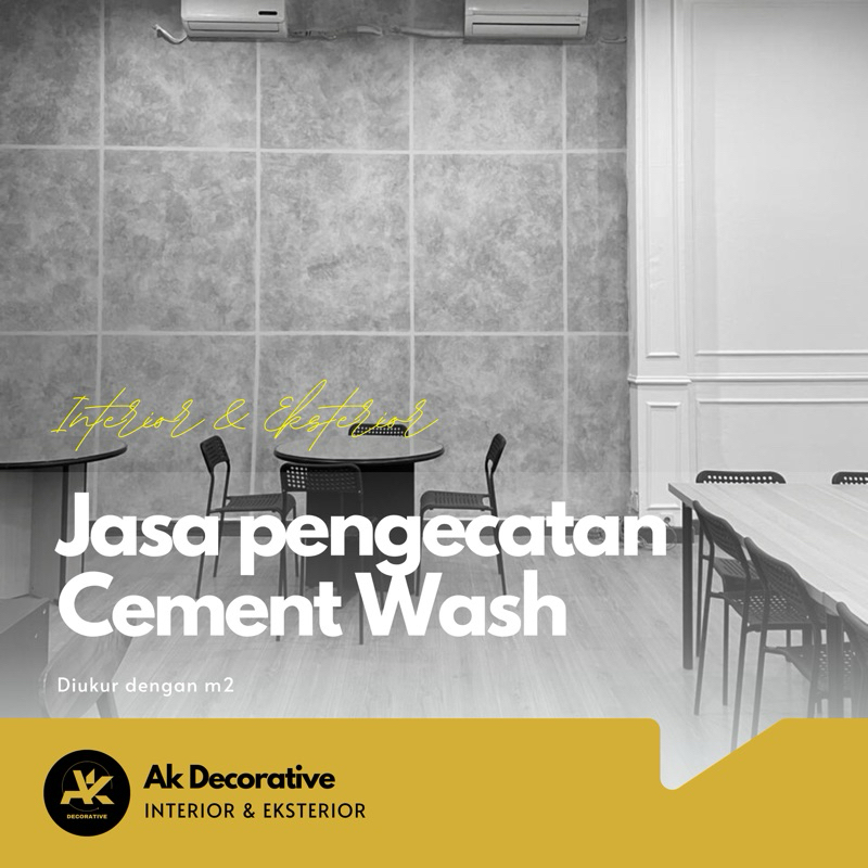 Pengecatan Cement Wash Industrial Theme