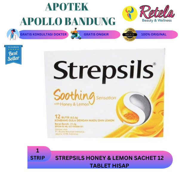 

STREPSILS HONEY & LEMON SACHET 12 TABLET HISAP