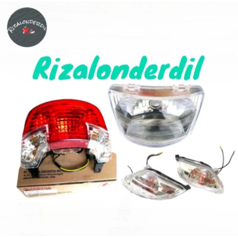 Fullset Reflektor Lampu Vega R Lama/Fiz R Reflektor Lampu Depan Vega R Lama Reflektor Lampu Sein Veg