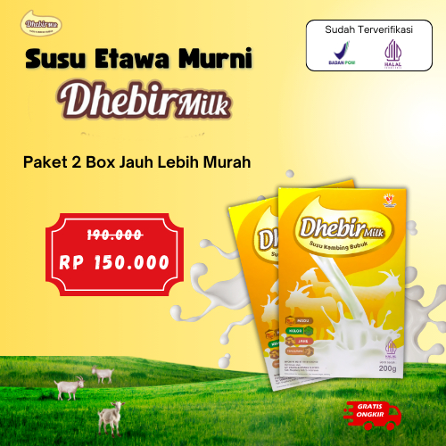 

Susu Kambing Etawa Dhebir Milk [Paket 2 Box]
