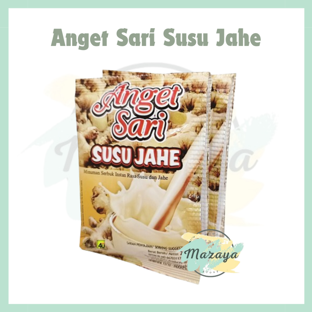 

ANGET SARI SUSU JAHE MINUMAN SERBUK INSTAN SUSU DAN JAHE 1 RENCENG ISI 10 PCS X 28GR - MAZAYA HOMESTORE