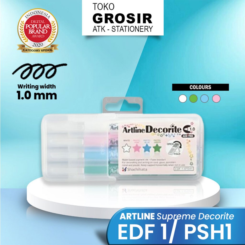 

Spidol Artline Decorite Bullet Tip SET 4 WARNA EDF-1/PSH1