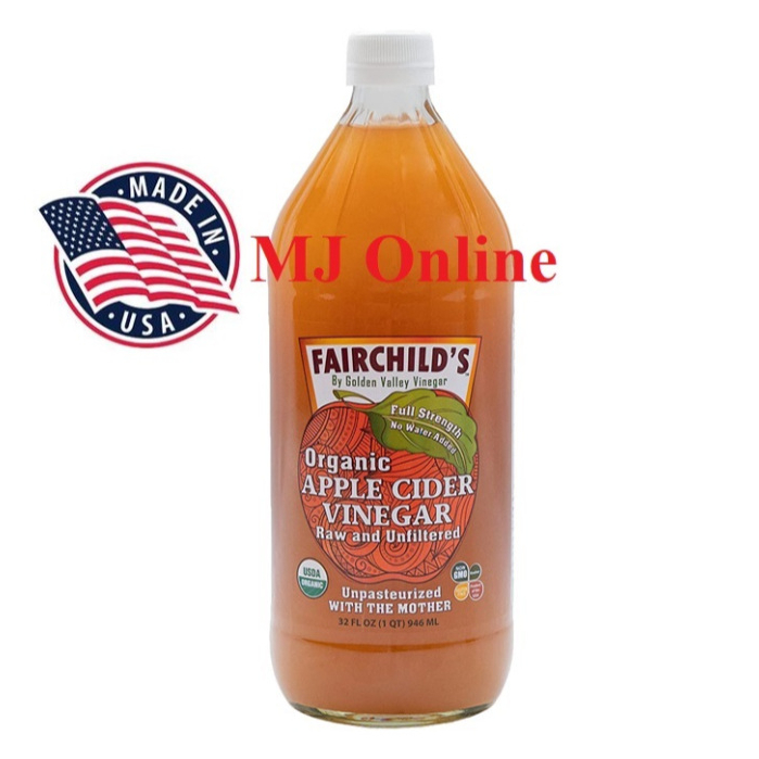 

Fairchild's Organic Apple Cider Vinegar 32oz/946ml cuka apel