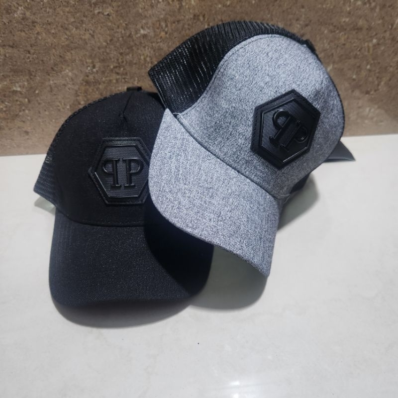 topi pp bisbol caps trucker cowok topi jaring philipp plein