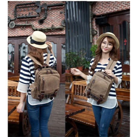 Tas Ransel Mini Multifungsi Tas Ransel Kecil Tas Kanvas Unik Wanita