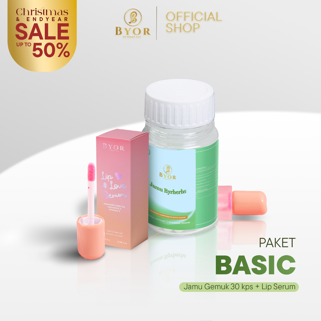 

Paket Basic Byor - Jamu Gemuk (30 Kapsul) + Lip Serum - Solusi Sehat & Cantik!