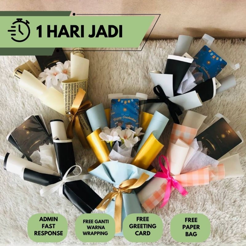 BUKET MINI EMAS/ BUKET MINI EMAS 24 KARAT/ KADO GRADUATION/ KADI WISUDA/ KADO KELULUSA/KADO PURNA TU