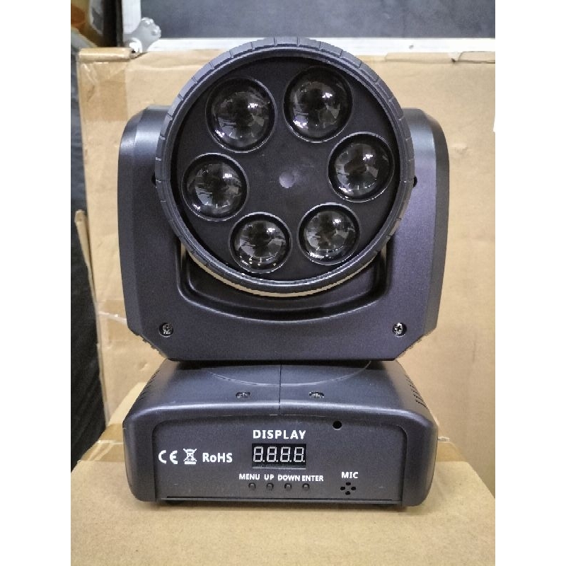 Moving Head Six Bee eye Beam + laser lampu panggung Six Bee Head with Laser
