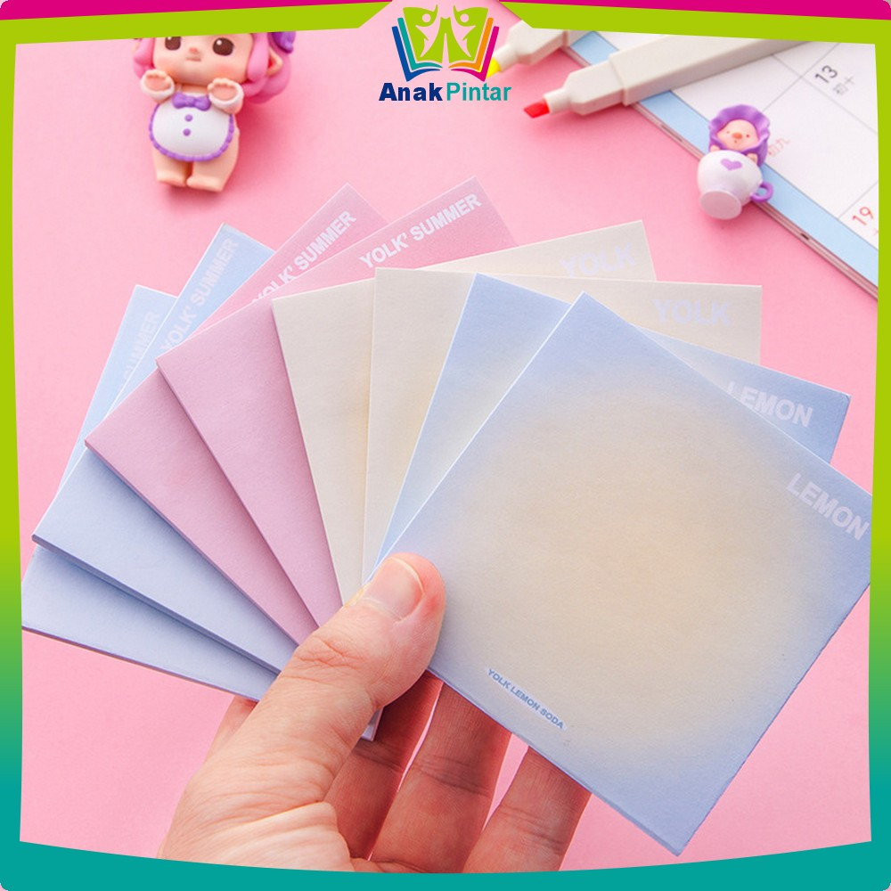 

Sticky Notes Tempel Persegi Gradasi Isi 50 Lembar / Memo Polos Alat Tulis Kantor Sekolah / Tempelan Kertas Catatan Memo Anak Pintar A102