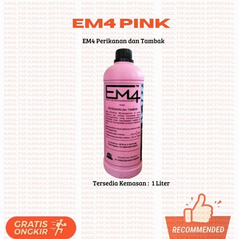 EM4 Perikanan & Tambak Probiotik EM4 Pink 1 Liter Bakteri Perikanan