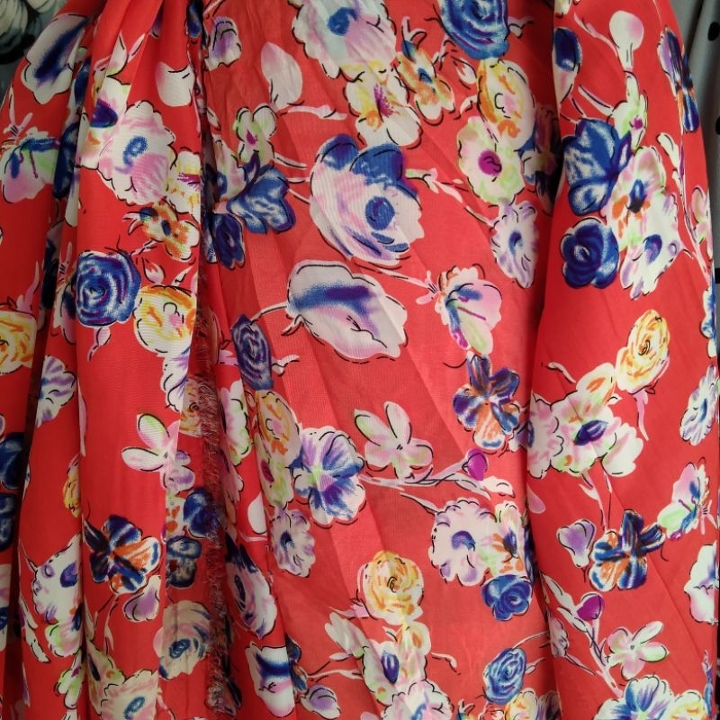 Kain silk premium | Harga/0,5m | bahan silk motif bunga | bahan silk motif bunga | kain silk motif .