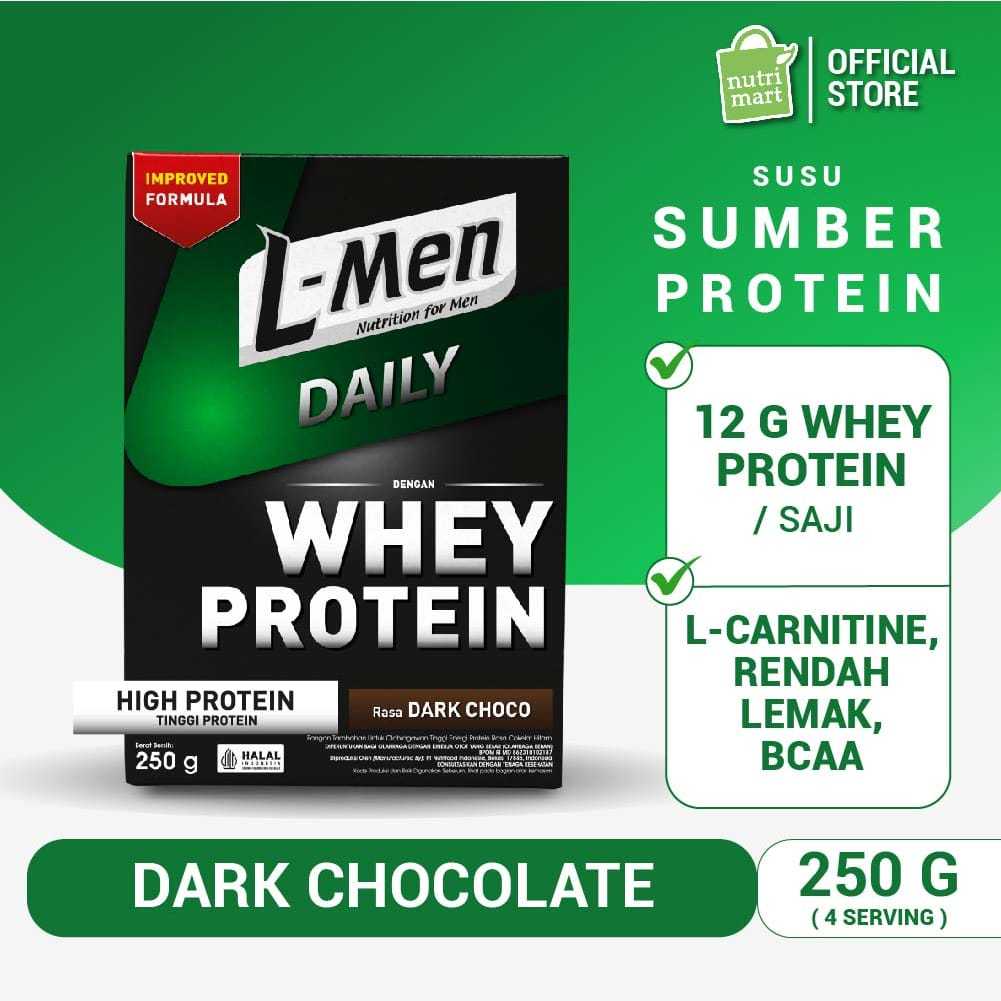 

PROMO !!! L-Men Daily Dark Chocolate 250g - 12g Whey Protein - 4 Serving