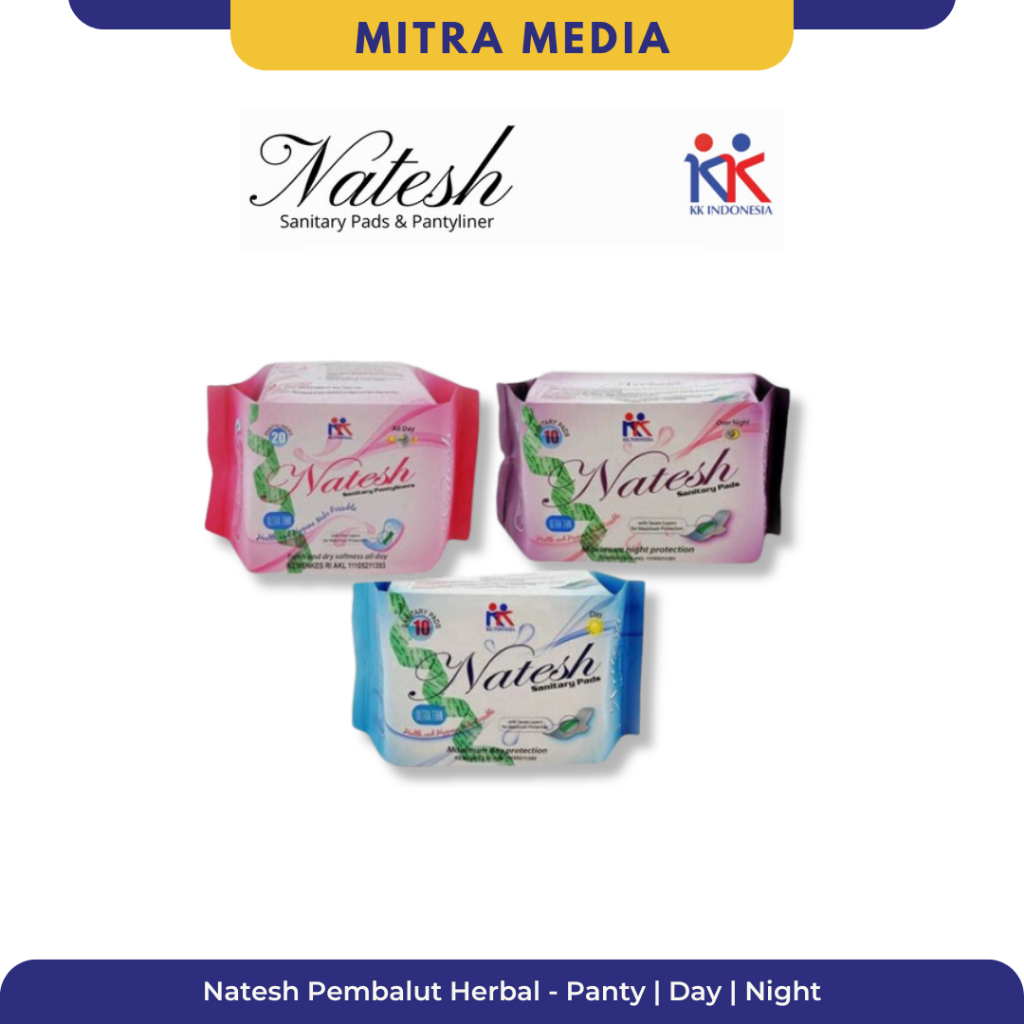 Pembalut Herbal Natesh Panty, Day & Night Softex