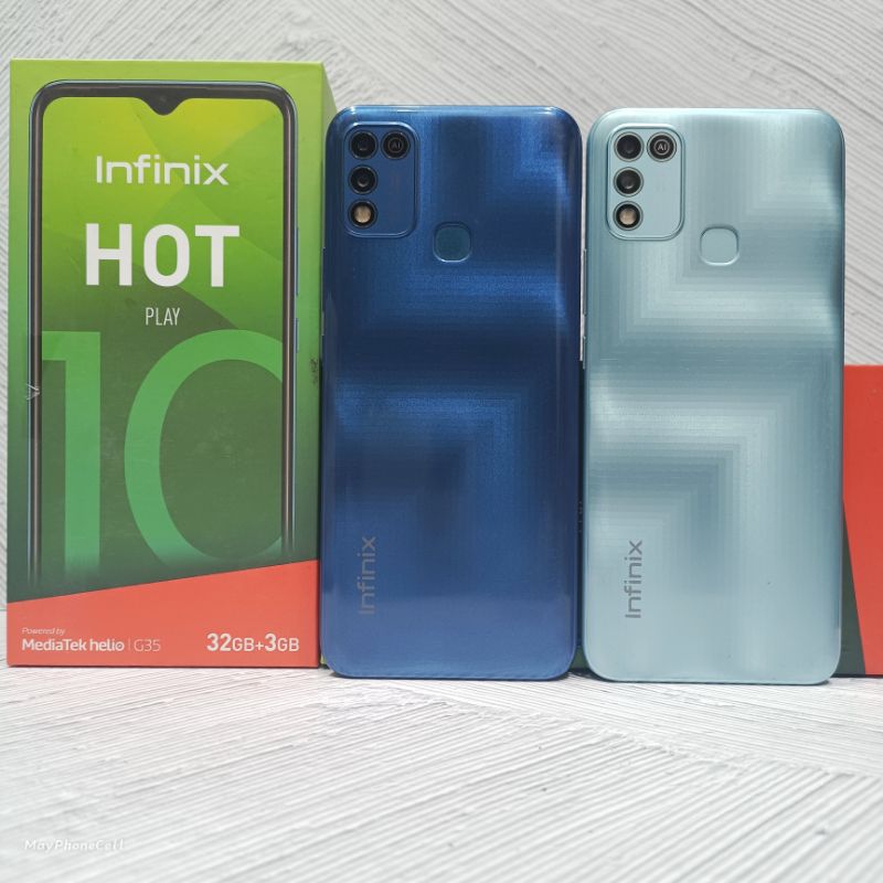 Infinix Hot 10 Play 4/64 GB Handphone Second Fullset