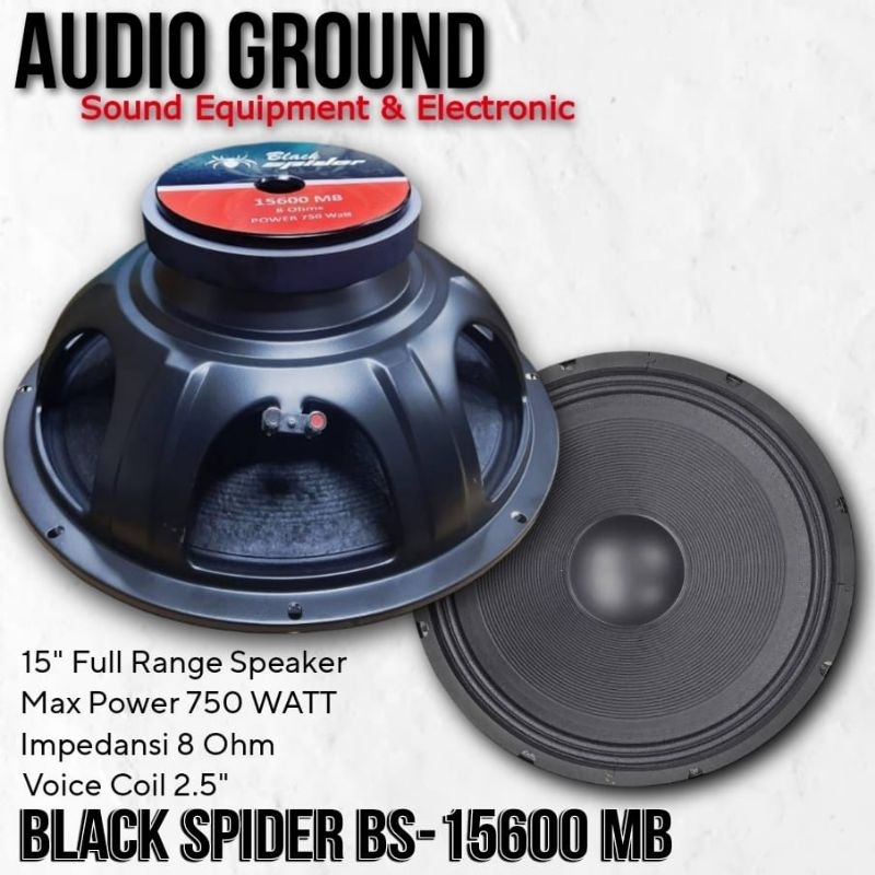SPEAKER KOMPONEN 15 INCH BLACKSPIDER BS-15600 MB ORI