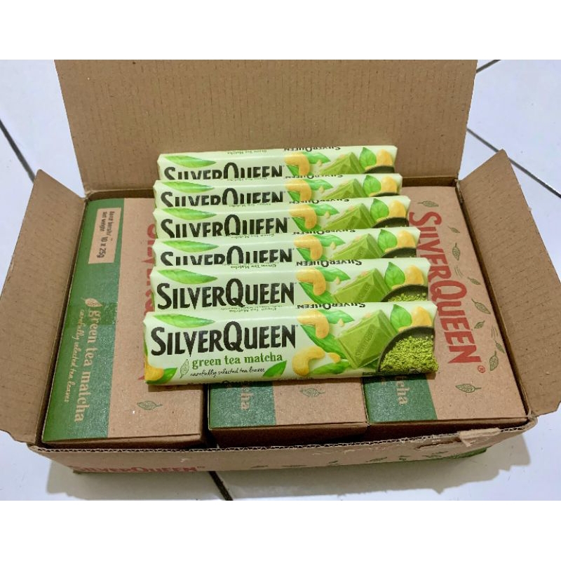 

Silverqueen Matcha 25gram per Box (isi 10pcs) Exp September 2025