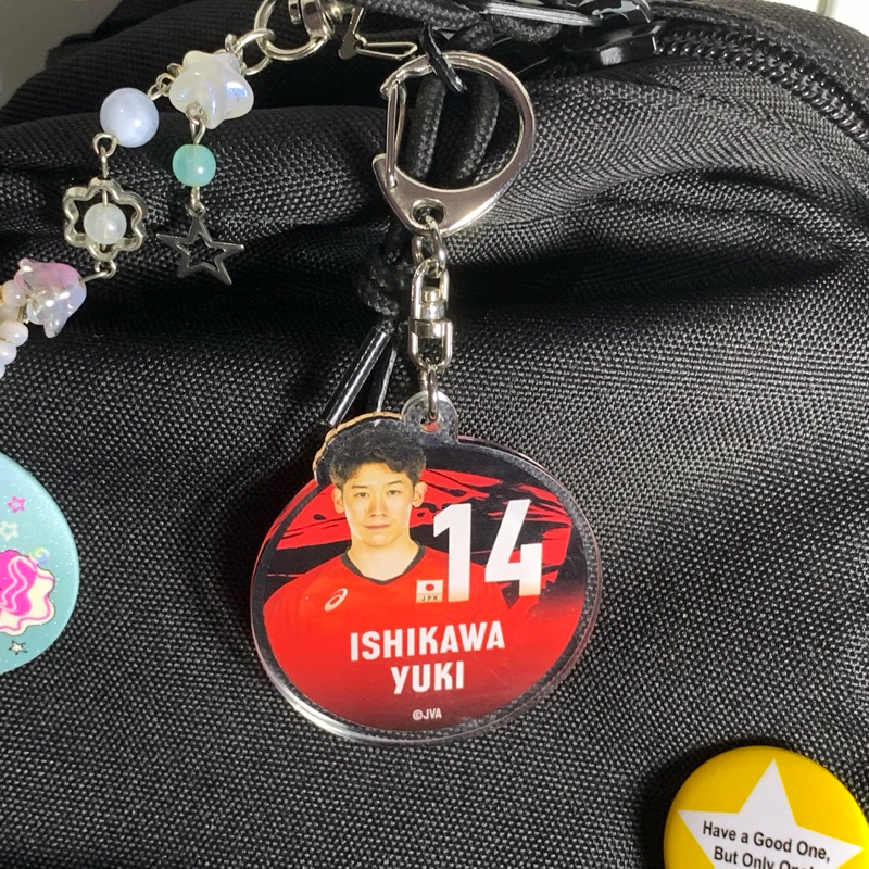 [Ready] Yuki Ishikawa Official Keychain 2024 Gantungan Kunci Ryujin Nippon Japan Volleyball Merch