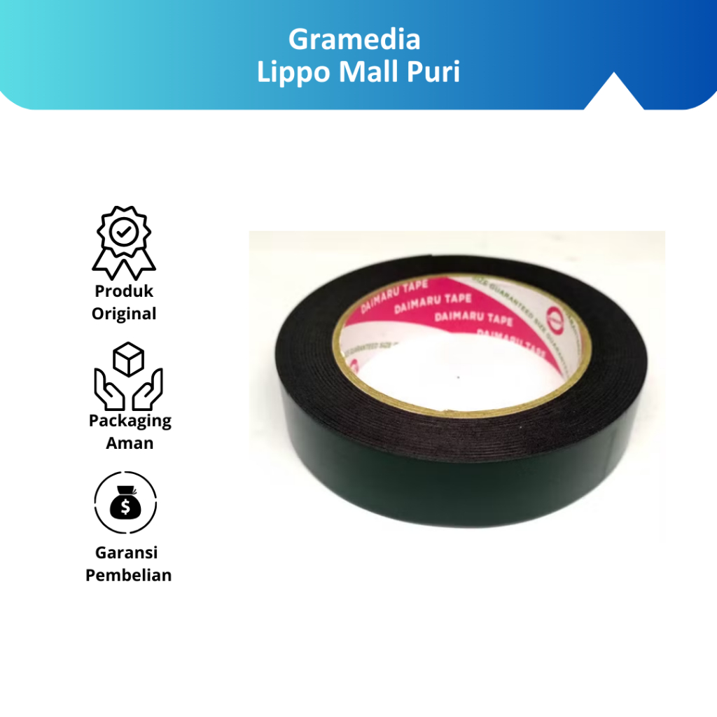 

Gramedia Lippo Mall Puri - Daimaru - Automotive Double Sided Foam Tape 24 mm x 5 m