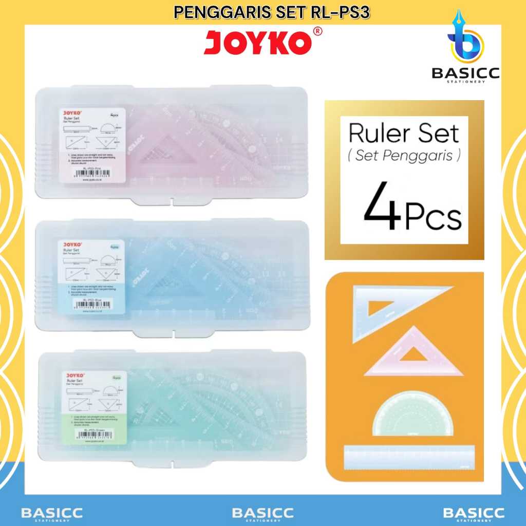

Joyko Penggaris Set RL-PS3 | @1Set=4Pcs