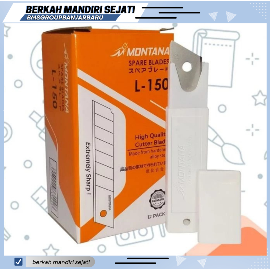 

Isi Ulang Kater / Montana Cutter Blade Refill Isi Pisau Pemotong L-150 1 Tube 5 Pcs