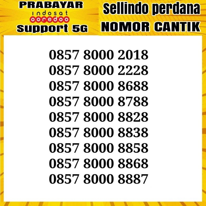 nomor cantik indosat im3 10 digit / 11 & 12 digit