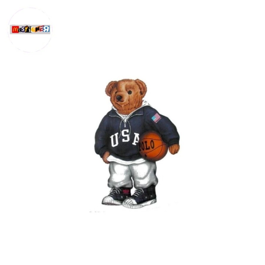 

sticker Polo Bear Ralph lauren basketball graphic logo stiker vintage