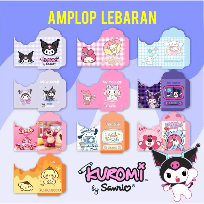 

AMPLOP LEBARAN MEDIUM- SANRIO KUROMI CINNAMOROLL LOTSO MELODY