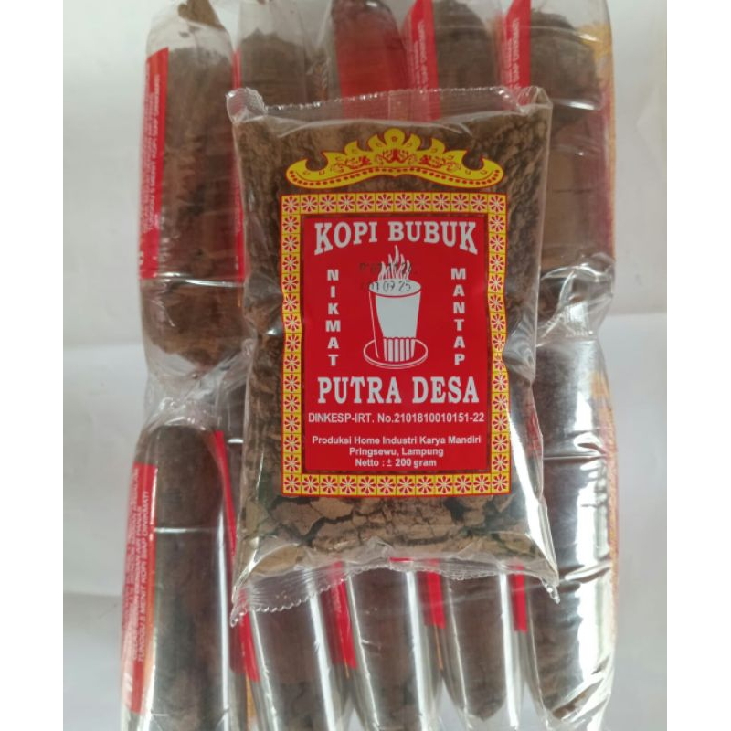 

10 bks Kopi bubuk Putra Desa Kopi Robusta Lampung 200gr