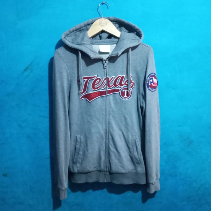 HOODIE ZIPPER MLB TEXAS