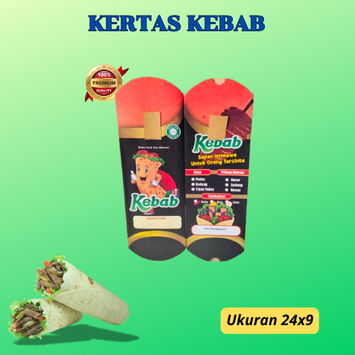 

PROMO Kertas Bungkus Kebab Murah isi 50pcs || Kemasan Dus kebab isi 50 pcs