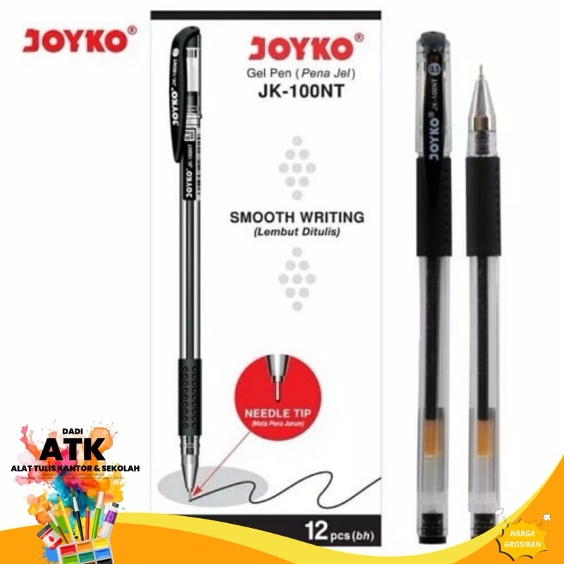 

Pulpen Gel Joyko JK-100NT – 0.5mm, Tinta Hitam Tidak Mudah Luntur