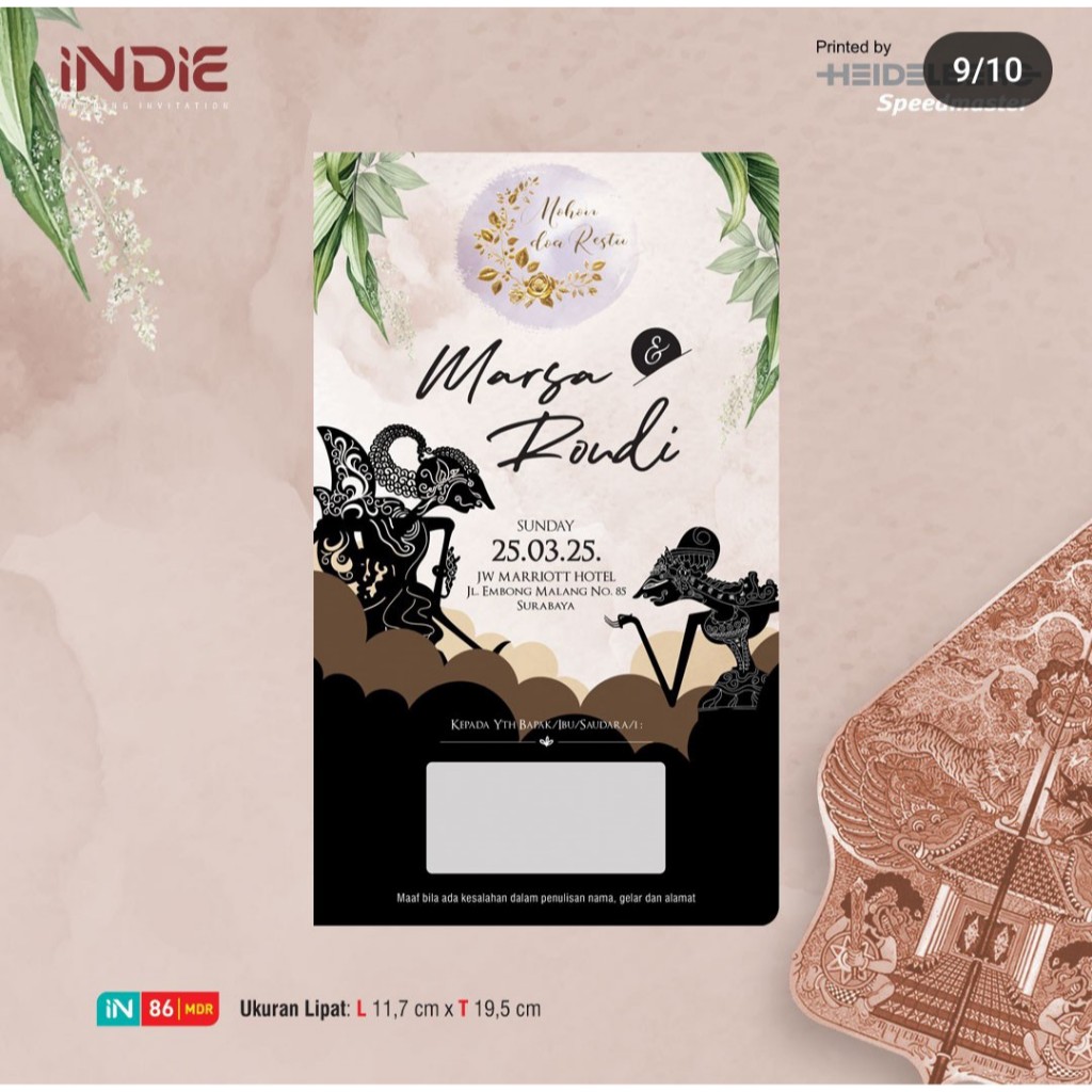 

CETAK UNDANGAN PERNIKAHAN INDIE