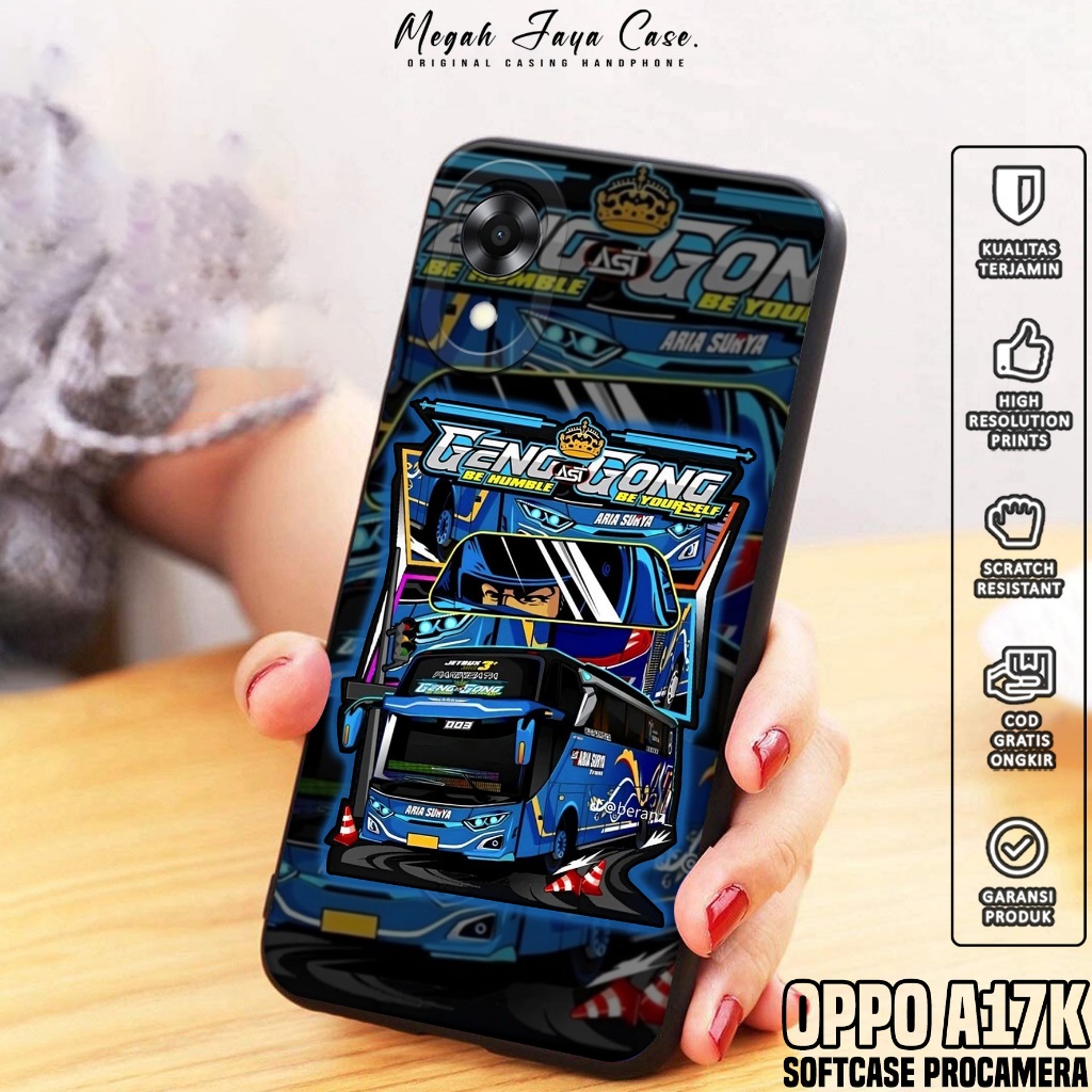 Case Oppo A17K - Softcase Hp Oppo A17K Motif BUS TELOLET - Casing Hp Oppo A17K - Silicon Hp Oppo A17