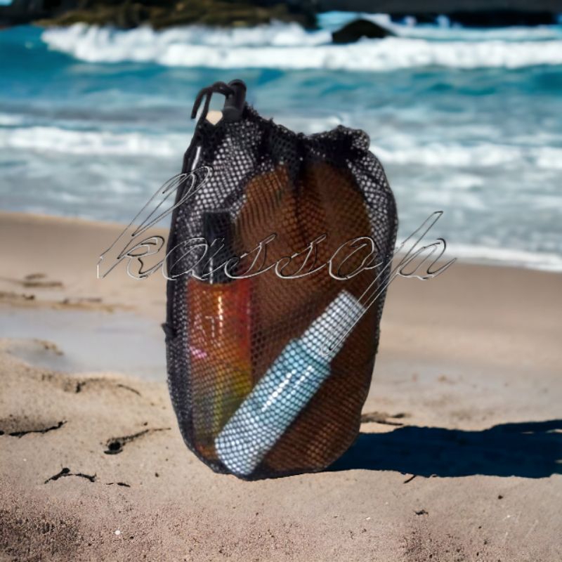 POUCH BAG PRIA / WANITA BAHAN JARING TAS HANDUK POUCH PERLENGKAPAN MANDI