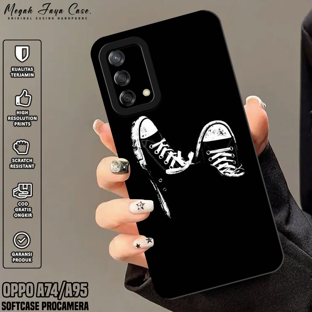Softcase Oppo A74 / A95 4G - Case Hp Oppo A95 / A74 4G Motif BLCK - Silikon Hp Oppo A95 - Case Hp Op