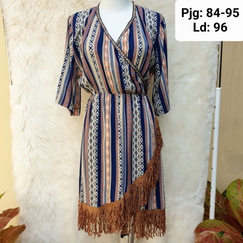 Rumbai Etnik Dress Wanita