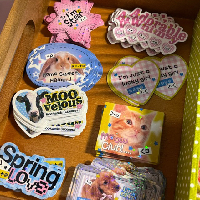 

— Die Cut Sticker holo sand & glitter