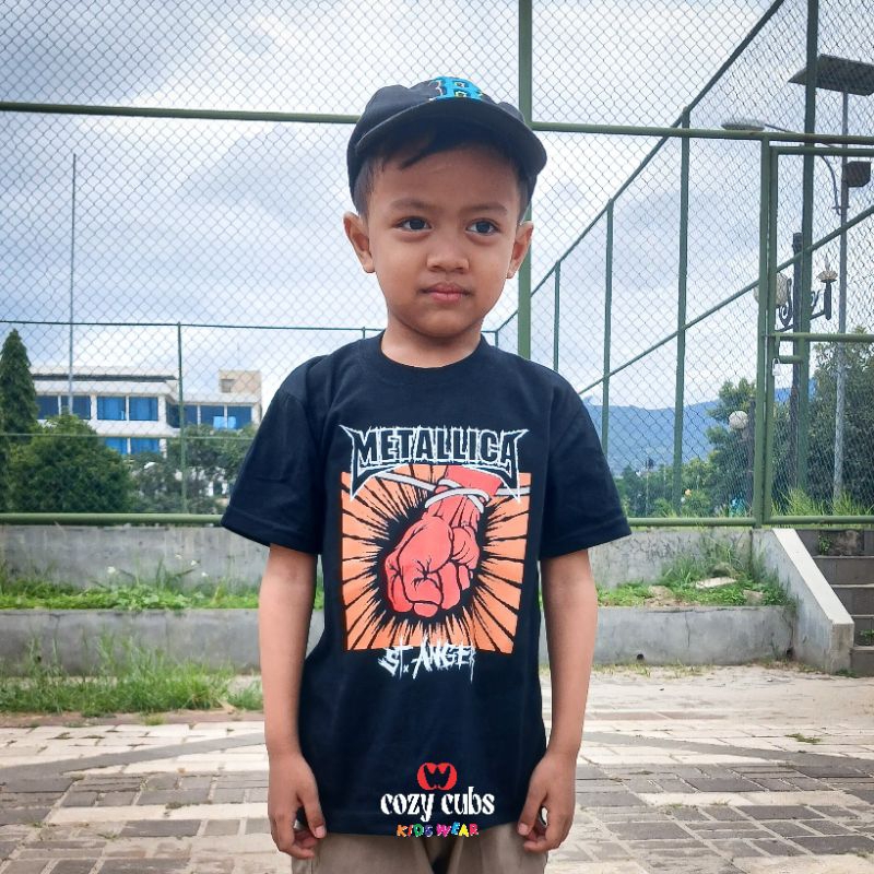 Kaos Band Anak METALLICA St.Anger  Baju Anak Band Premium Usia 2-12 Tahun