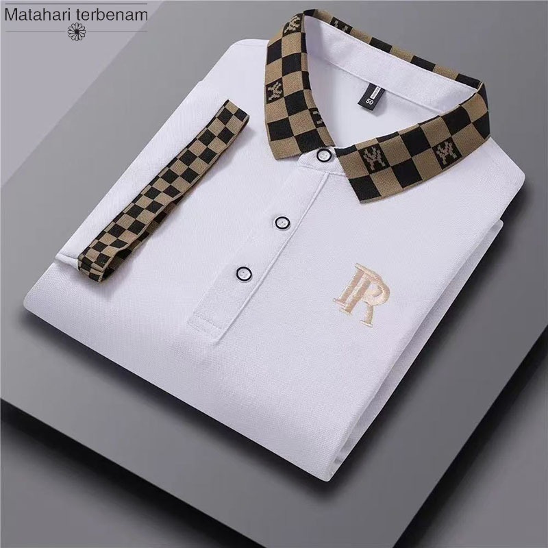 Polo Shirt Pria kaos berkerah pria premiumBusiness Slim Fit Baju Polo Mode Kaos Kerah Pria Formal se