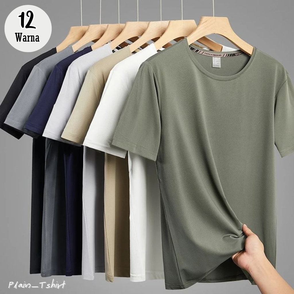 KAOS POLOS PENDEK/ KAOS POLOS PRIA WANITA/ COTTON COMBED 30S/ KAOS LENGAN PENDEK COTTON PREMIUM