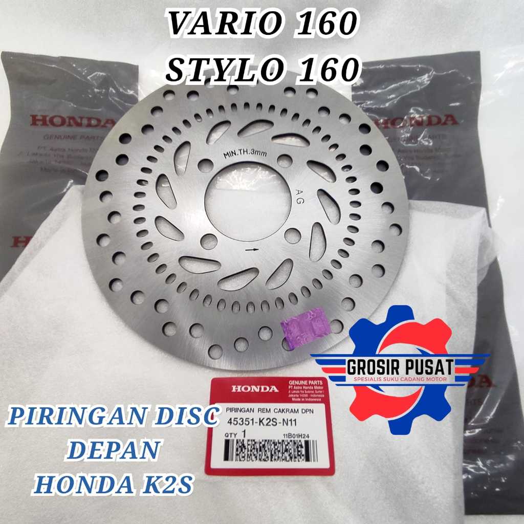 PIRINGAN REM CAKRAM VARIO 160 PIRINGAN CAKRAM HONDA K2S VARIO 160 DISC CAKAM ORI VARIO 160 STYLO 160