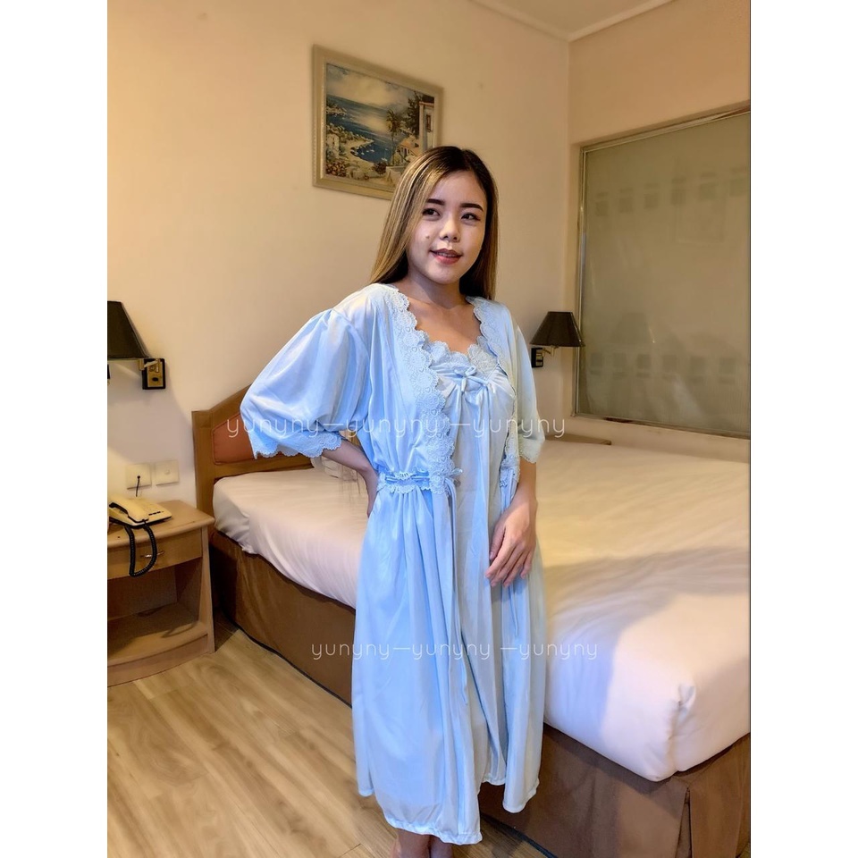 Baju Tidur Daster Kimono Lingerie Wanita Dewasa Jumbo Bahan Trikot Merek Yunyny Premium Berkualitas 
