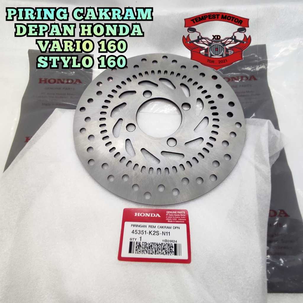 PIRING CAKRAM DEPAN ORI VARIO 160 PIRING CAKRAM HONDA K2S CAKRAM DISC ORI HONDA VARIO 160 STYLO 160