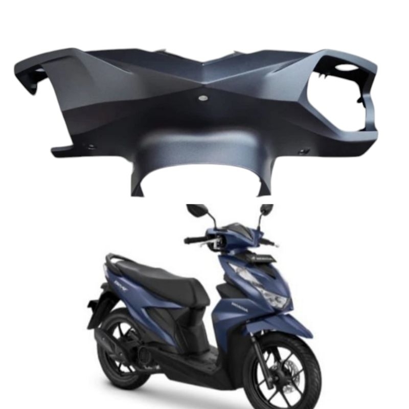 Cover Batok Pala Depan Beat Deluxe 2022 Biru Doff