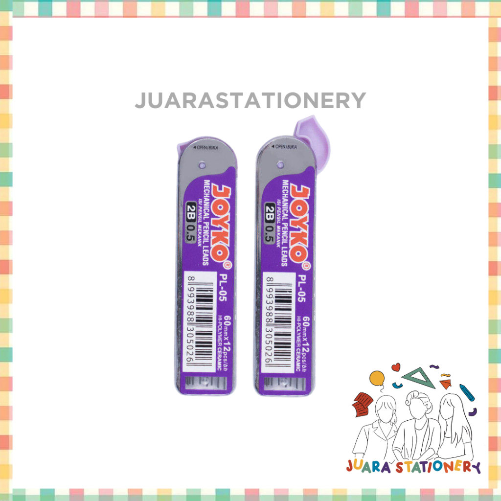 

Isi Pensil Mekanik // Refill / Isi Mechanical / Mekanikal Pencil / Pensil Leads Joyko 0.5mm 2B PL-05 (Grosir 12pcs @950)