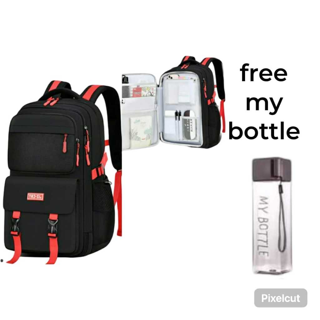 Tas sekolah anak laki-laki SD SMP free botol/Tas ransel sekolah/Tas sekolah aesthetic/Tas pria/Tas a